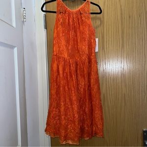 Orange Carmen Marc Valvo dress